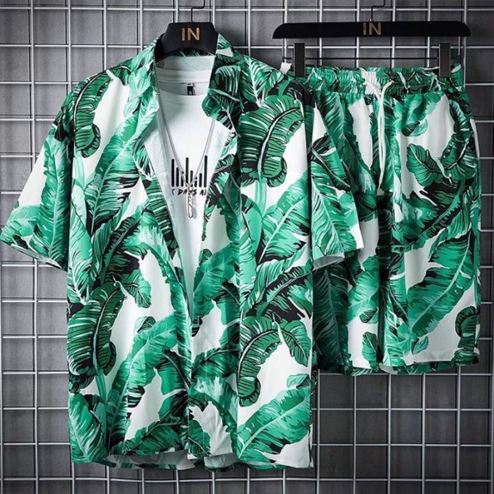 Hawaiian%20Style%20Beach%20Pants%20Men's%20Loose%20Quick-Dry%20Casual%20Suit%20Printed%20Shirt%20Shorts%20Couple%20plus%20Size%20Set%20-%20Image%206