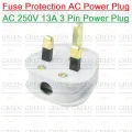 Heavy Duty Fuse Protection AC Power Plug AC 250V 13A 3 Pin Power Plug Connector For 3 Pin Socket Rewireable 3 Prong UK Electrical Power Cord Connector Male Adapter. 