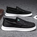 Summer ice silk cloth shoes, fashion board shoes, casual men's shoes, Korean student tide shoes, umbrella cloth, slip-on shoes.