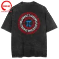 Unique Men's Pi Number Gift For Pi Day T-Shirt Vintage Washed Cotton Tshirt Math Algebra Teacher Gift Mathematics Tee Shirt. 
