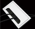 1pics 3by 6in Aluminum Alloy Rectangular Desk Cable Grommets Wire Hole Cover Cable Outlet Port Surface Table Cable Hole Furniture Hardware. 