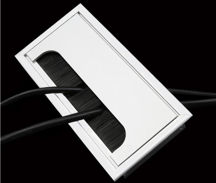 1pics%203by%206in%20Aluminum%20Alloy%20Rectangular%20Desk%20Cable%20Grommets%20Wire%20Hole%20Cover%20Cable%20Outlet%20Port%20Surface%20Table%20Cable%20Hole%20Furniture%20Hardware%20-%20Image%202