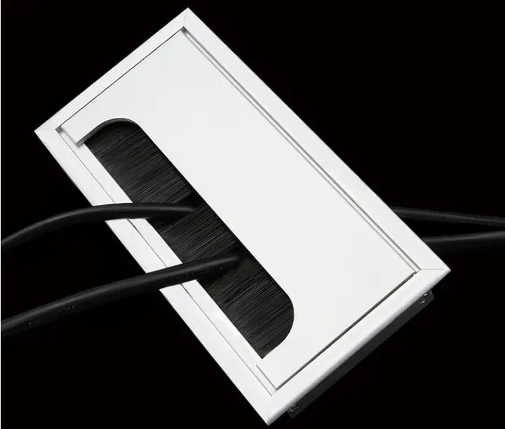 1pics%203by%206in%20Aluminum%20Alloy%20Rectangular%20Desk%20Cable%20Grommets%20Wire%20Hole%20Cover%20Cable%20Outlet%20Port%20Surface%20Table%20Cable%20Hole%20Furniture%20Hardware%20-%20Image%202
