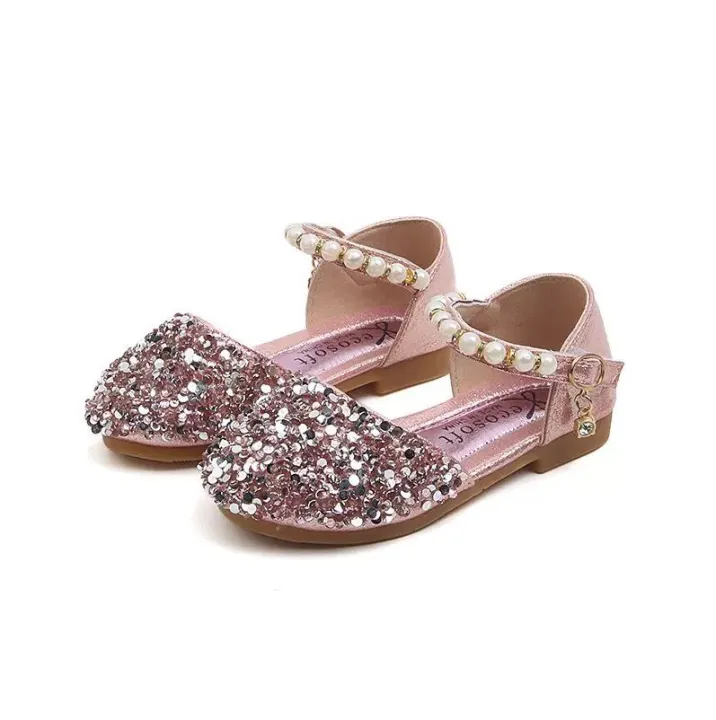 Princess%20Pink%20Party%20Wear%20Shoes%20for%20Girls%20-%20Fashionable%20Kids%20Glitter%20Sandal%20Juta%20with%20Pearl%20-%20Image%202