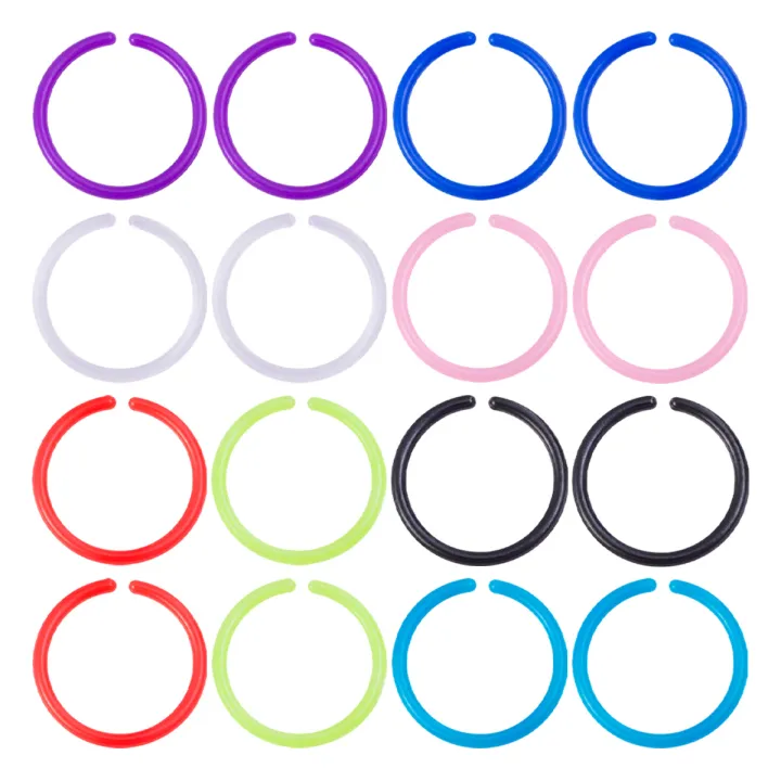 16Pcs%2020G%20Flexible%20Colorful%20Acrylic%20Nose%20Ring%20Lip%20Hoops%20Retainer%20Septum%20Jewelry%20Cartilage%20Daith%20Tragus%20Earrings%20Piercing%20Jewelry%20-%20Image%202