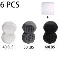 6pcs 40/50/60Lbs Jaw Exerciser Redefine Jawline Trainer Double Chin Jawliner Facial Chew Bite Muscle Anti-stress Fitness Ba. 