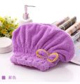 Shower Cap Women Hair Microfibre Quick Drying Bath Spa Bowknot Wrap Towel Hat For room Accessories.