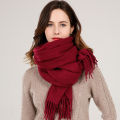Winter 100% Wool Scarf For Women Brand shawls Thicken Warm Soft Scarves Winter Female Solid Shawls Wrap Pashmina Tassels Scarfs. 