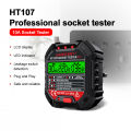 HABOTEST HT107D GFCI Socket Tester Electric Leakage Finder With Voltage Display 48V-250V Outlet Tester Automatic Electric Circuit Polarity Voltage Detector Breaker Finder. 