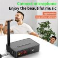 NFC Bluetooth 5.3 Transmitter Receiver 3.5mm AUX Optical 6.5mm Microphone/U Disk/TF Card HIFI Wireless Audio Adapter Easy to Use.