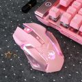 Gaming Mouse Wired Mouse Pink USB Mute RGB Gamer 6 Buttons Mice Optical Office Computer Mouse For Desktop Laptop Ergonomic Mouse.
