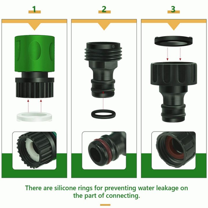 Garden%20Quick%20Connect%20Release%20Water%20Hose%20Fittings%20Plastic%20Connectors,%20Male%20&%20Female%203/4%20Inch%20GHT%2010Pcs%20-%20Image%206