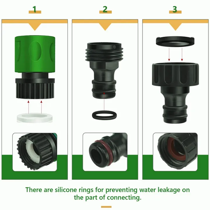 Garden%20Quick%20Connect%20Release%20Water%20Hose%20Fittings%20Plastic%20Connectors,%20Male%20&%20Female%203/4%20Inch%20GHT%2010Pcs%20-%20Image%207
