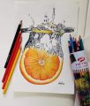 Petra 24 color color pencil Round tin Multicolor.