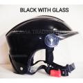 Open Face Bike Helmet with Visor for Men and Women-Black/Red/Blue/Pink/Green/Grey.