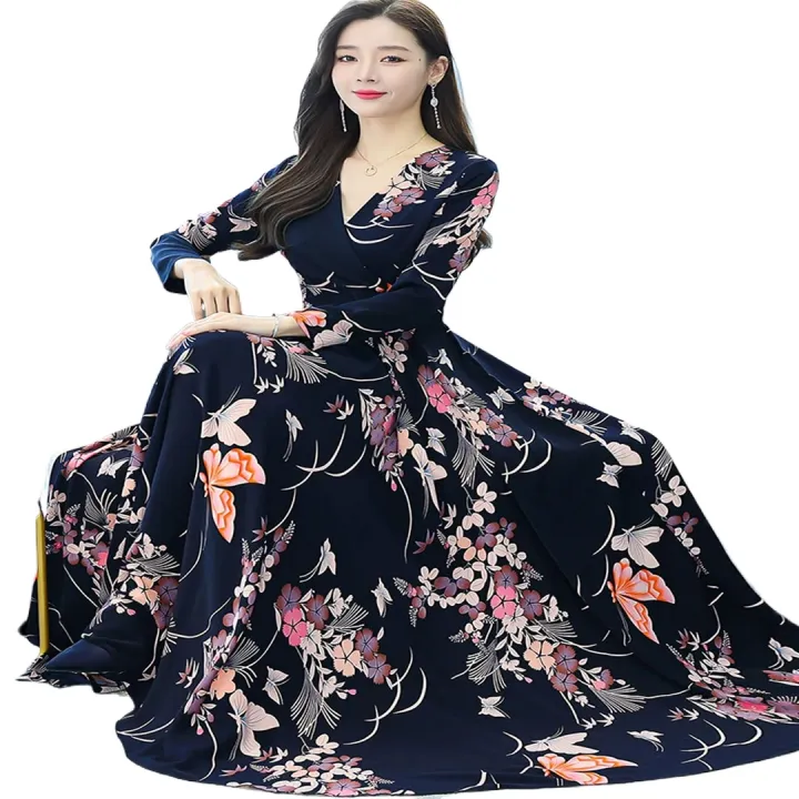 New%20Attractive%20Stylish%20Party%20Evening%20Casual%20Print%C2%A0%20Long%20Gown%20Dress%20Digital%20Print%20Long%20Sleeve%20Maxi%20Dress%20One%20Piece%20Long%20Kurti%20For%20Women%20-%20Image%202