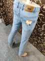 Bleach Wash Jeans. 