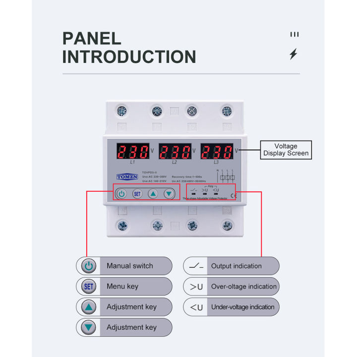 TOMZN%20Three%20Phase%20Adjustable%20Over%20and%20Under%20Voltage%20Protector%2063A%20-%20Image%206