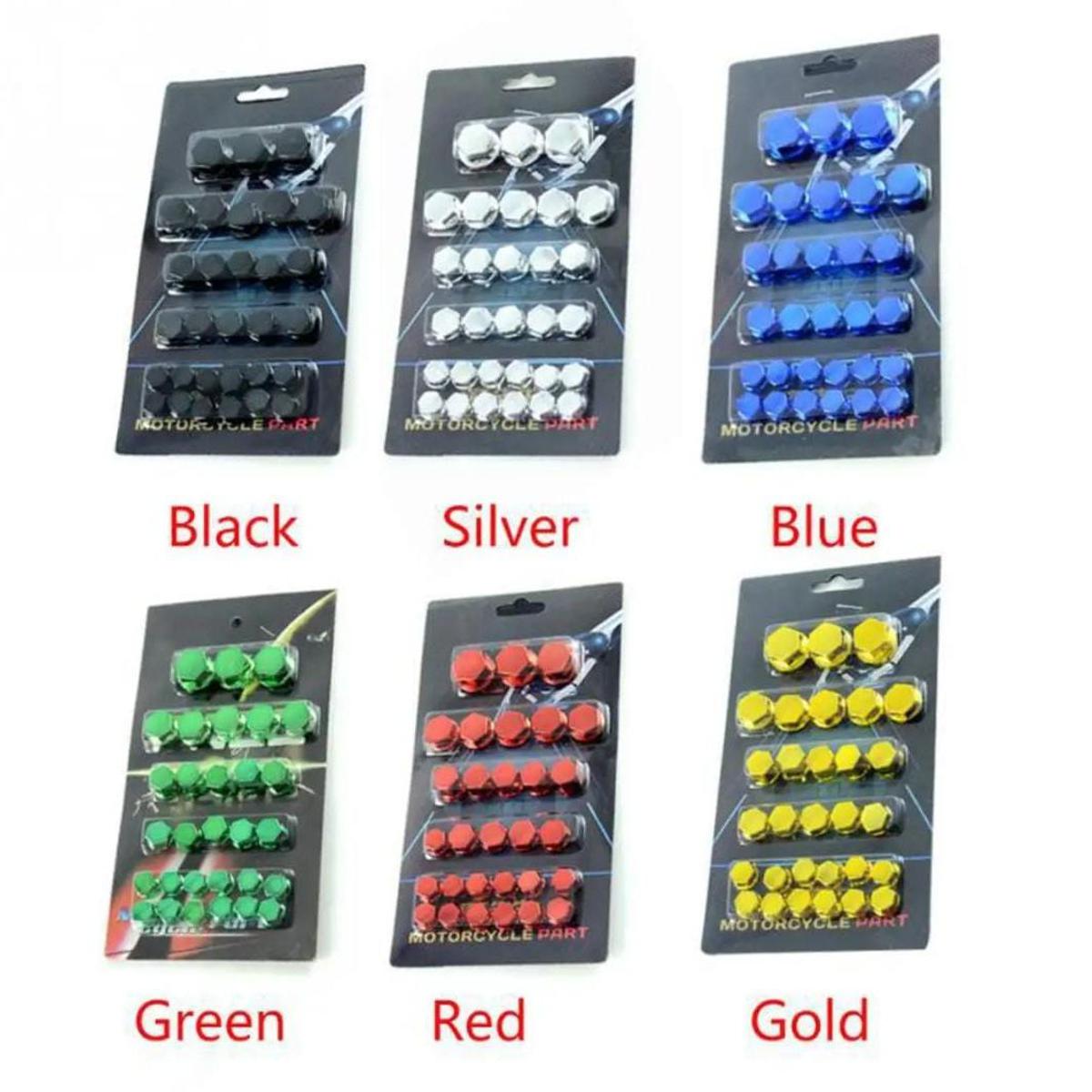 Universal Motorcycle Nut Bolt Cap Cover Nut cover 30Pcs Screw Cover Set