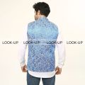 Skyblue,Printed, Partywear,Weading wear,Koti For Men.