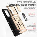 For Samsung Galaxy A33 5G Case with Slide Camera Cover, 360° Ring Holder Metal Kickstand, work for Phone Holder Car Mount, Drop Peep Protection.