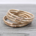 【Beiver Jewelry Store 】STRATHSPEY gold glitter bangle light weight plastic bangles silicone christmas bracelet 1set/5pcs.