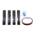 4pcs Universal Carbon Fiber Car Modified Rear Bumper Diffuser Spoiler Black&Red ABS Rear Bumper Lip Diffuser Anti-collision.