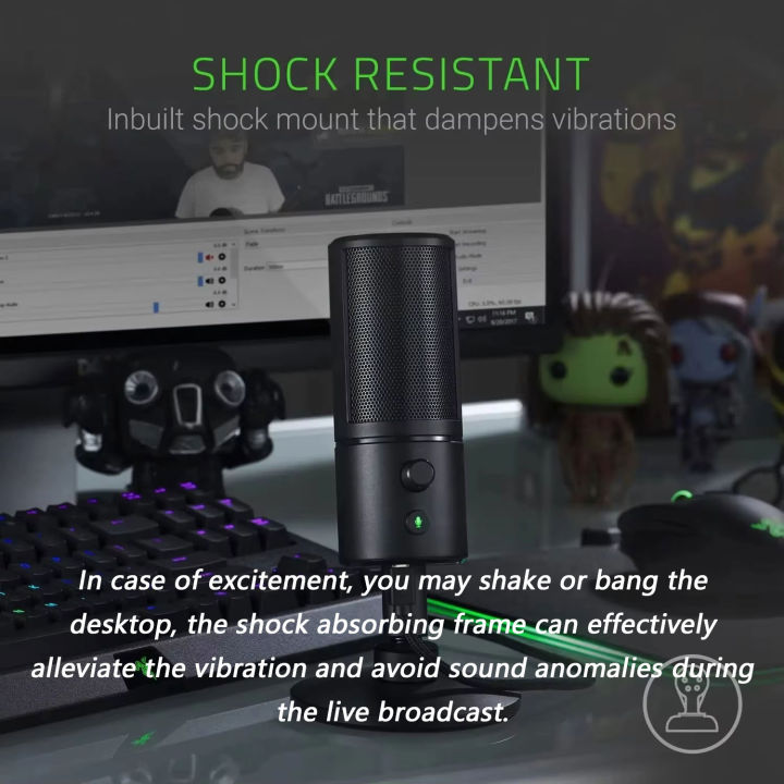 Razer%20Seiren%20X%20USB%20Streaming%20Microphone%20Built-In%20Shock%20Mount%20Supercardiod%20Pick-Up%20Pattern%20Microphone%20Professionnel%20Game%20-%20Image%206