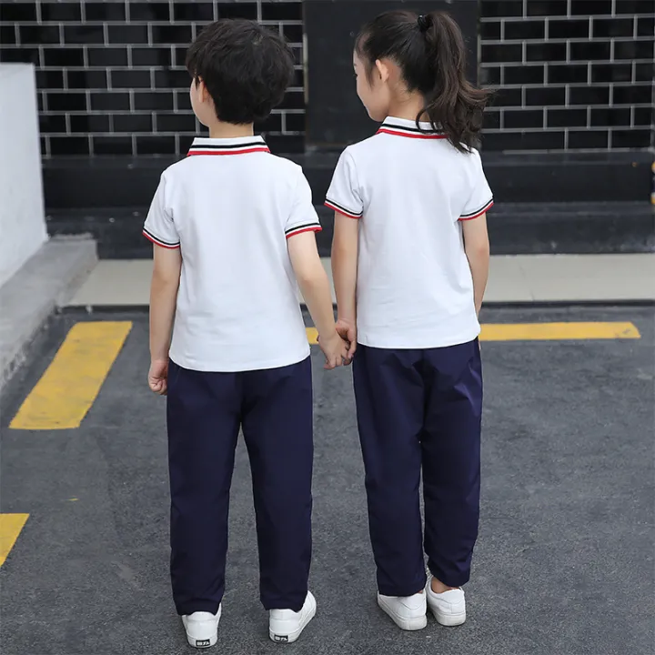 Kindergarten%20Uniform%20White%20Polo%20Shirt%20T-shirt%20Summer%20Elementary%20School%20Uniform%20Kids%20Short%20Sleeve%20T-Shirt%20Cotton%20Summer%20Dress%20-%20Image%203