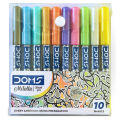 DOMS Metallic Brush Pen 10 Shades. 