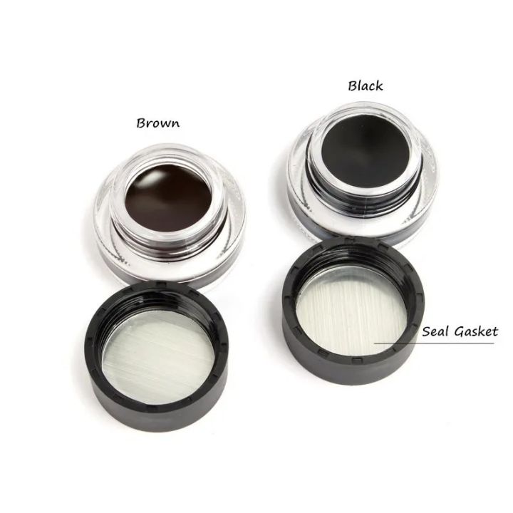 Music%20Flower%204In1%202-color%20Black%20+%20Brown%20Gel%20Eyeliner%20Makeup%20Waterproof%20Eye%20Liner%20Kit%20Eye%20Makeup%20Tool%20With%20Brush%2024H%20Long%20Lasting%20Eyeliner%20Gel%20-%20Kajol%20-%20Image%208