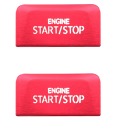 2X Car Engine Start Stop Button Switch Cover Trim for-Golf 8 MK8 AT Accessories 2020 2021 Red.