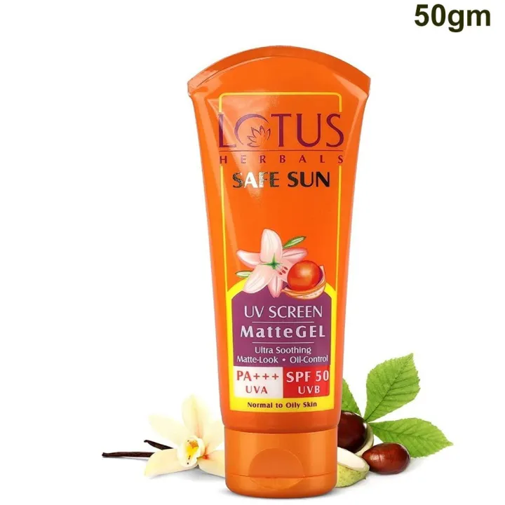 Lotus%20Herbals%20Safe%20Sun%20UV%20Screen%20Matte%20Gel%20Pa+++%20SPF%2050%2050gm%20-%20Image%204