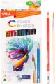 Deli C00700 Watercolor Pencil 12 Color Drawing Pen Art Set Children Kids Painting Sketching Water Color Pencil Kit.