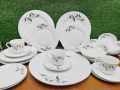 32 Pcs Dinner Set Protik .With 6x Dinner Plate, 6x Breakfast Plate, 6x Cup, 6x Saucer, 6x Sweet Bowl, 1x Curry Bowl, 1x Rice Dish.. 
