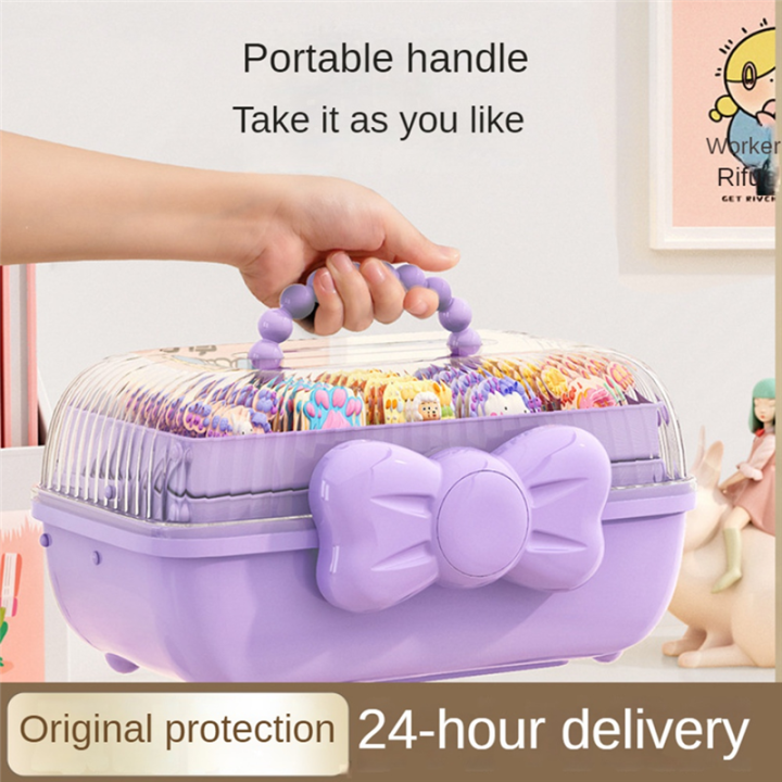 Storage%20Boxes%20for%20Children'S%20Hair%20Accessories%20Necklaces%20Headbands%20Hairpins%20and%20Bows%20Foldable%20Desktop%20Dustproof%20Storage%20Reusable%20B%20-%20Image%209
