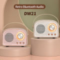 Mini Retro Bluetooth Speaker Cute Speaker with FM Radio Portable Wireless Speaker with TWS Music Player Hifi Stereo TF USB. 