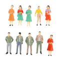 10pcs/lot 1:50 Scale Model ABS Plastic Peoples 36MM Miniature Figures Architectural Models Human Scale Model Multicolor. 