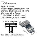 Wire Connector T type Quick Splice Electrical Cable Crimp Terminals for Wires Wiring 22-18AWG LED Car Connectors.