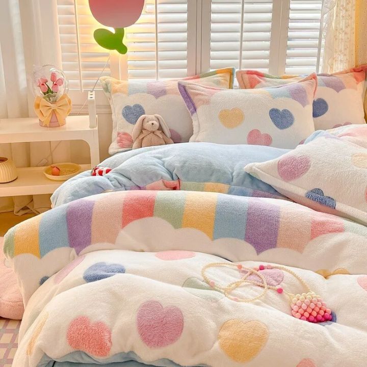 Winter%20Thicken%20Warm%20Velvet%20Duvet%20Cover%20Four%20Piece%20Set%20Plush%20Quilt%20Cover%20Bed%20Sheet%20Pillowcase%20Home%20Textile%20Bedding%20Set%20for%20Adults%20-%20Image%203