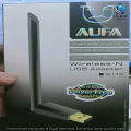 AUFA W-115 Wireless-N USB Wi-Fi Adapter Fixed 3dBi Antenna.