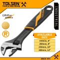 TOLSEN Adjustable Wrench ( 6" | 8" | 10" | 12" ) Available in 4 Sizes, Industrial GRIPro Series Model: 15308 | 15309 | 15310 | 153011. 