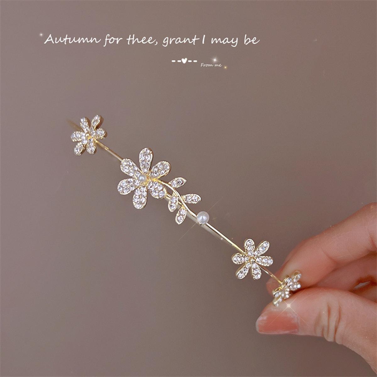 Hijab crowns rhinestone pearl alloy headband
