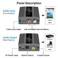 Navceker 96KHz Analog to Digital Audio Converter With RCA 3.5mm Jack Stereo to Optical Toslink SPDIF Coaxial Adapter for TV PS3. 