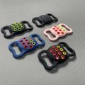 2 PCS Contrast Color Perforated Pet Collar Silicone Cover for AirTag.
