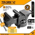 TOLSEN 10806 6" Bench Vice Ultra Large Swivel Base w/ Anvil Arc Anvil Design Bench Vise. 