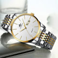 Nax Fourron Fashion Business Waterproof Calendar Stainless Steel Strap Quartz Watch For Men. 