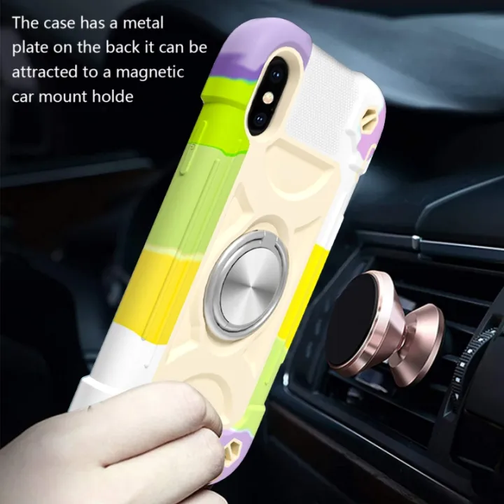 For%20iPhone%20XS%20Max%20Shockproof%20Silicone%20+%20PC%20Protective%20Case%20with%20Dual-Ring%20Holder%20-%20Image%205