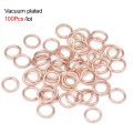 100-200Pcs 4mm 5mm 6mm 7mm 8mm 10mm Stainless Steel Split Rings Open Jump Rings Connectors For Jewelry Making. 