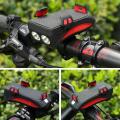 4 in 1 Bicycle USB Rechargeable Led Bicycle Light with Horn and Mobile Holder With PowerBank. 